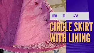 how to sew circle skirt diyclothes sewingtutorial #pdfsewingpattern  couturesewing tutorial handmade