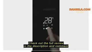 Review Aigostar WiFi Enabled Smart Electric Glass Panel Heater 2000W, Alexa Heating Control, Wall Mo