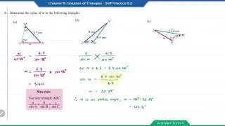 Add Math Form 4 - Chapter 9 : Solution of Triangles - Self Practice 9.1 & Self Practice 9.2