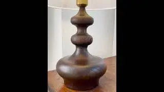Elegant Walnut Bedside Lamp | Vintage French Style Designer Lamp 24112 #bedsidelamp #tablelamps