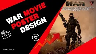 War: Movie Poster Design | Photoshop Tutorial | movie poster design keise banay #Gurigraphics