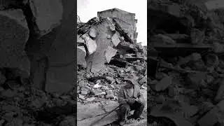 🇨🇱 A man sits outside the ruins, 1960 earthquake in Chile