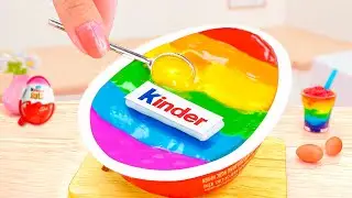 🌈🍫 Украшение миниатюрного радужного торта Kinder Joy 😍 Замечательный рецепт миниатюрного радужног...