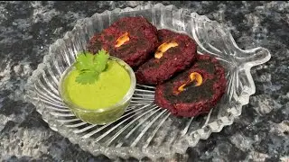 I didn&rsquo;t Expect Beetroot to Taste THIS Crispy 😍| Healthy Veg Snack with Mint Chutney