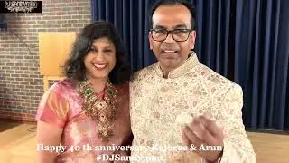 Kajoree & Aruns 40th anniversary entertained by DJ Sandyman in United Kingdom.