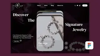 Modern Jewelry Website UI Animation | Figma Tutorial for Beginners