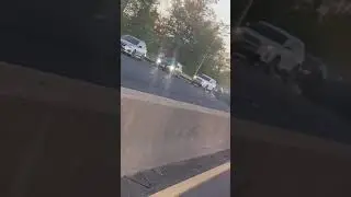Car Flips over on Cross island parkway in NYC