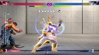 Street Fighter 6 Ryu Setup  to catch Wake up Throw whiff with combo reset