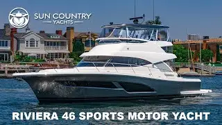Walkthrough Riviera's New 46 Sports Motor Yacht - West Coast Debut @ SCMG (Sun Country Marine Group)