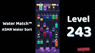 Water Match Level 243 Walkthrough 💧🎮 | Water Match ASMR Water Sort | Solutionguruji