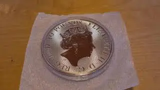 10 oz Silver Coin Queens Beasts Greyhound