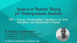 023 | Number Theory | Linear Diophantine Equations in two variables and Euler's method