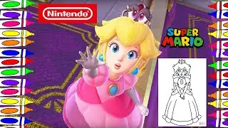 Princess PEACH Coloring Page! - Learn to Draw and Color
