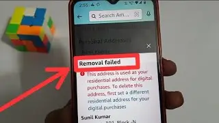 Address removal failed problem in Amazon? #Suniltechie