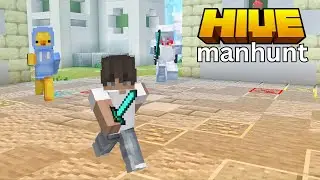 Minecraft Manhunt in HIVE SkyWars (3 Hunters vs Me!)