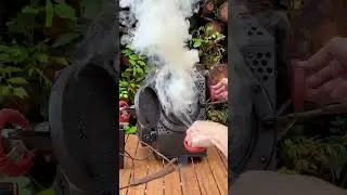 Smokeless Fire Stove #bbq #campfire #woodstove #campping #campfiremagic #factory