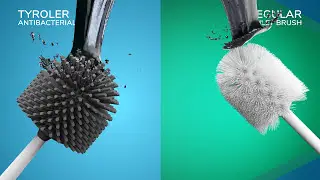 Antibacterial Brush Set | Toilet Brush | 100% Silicone | Tyroler Bright Tools #cleaning #diy