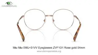 Miu Miu 0MU+51VV Eyeglasses ZVF1O1 Rose gold 54mm