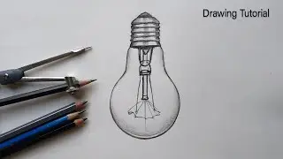 How to draw Electric bulb Step by Step.