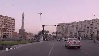 DRIVING CAIRO EGYPT 4K - TAHRIR SQUARE SUNSET - AMBIENT DRIVE TV