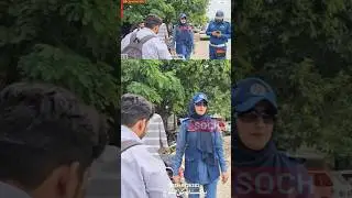 Lady Traffic Inspector in action #trafficpolice #trafficviolations #sochnews