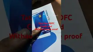 Tata Neu HDFC Credit Card Without Income Proof Rupay Credit Card #creditcard #hdfcbank
