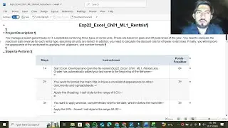 Exp22_Excel_Ch01_ML1_Rentals | Excel Chapter 1 Midevel 1 - Guest House Rental Rates (pc mac) Exp25