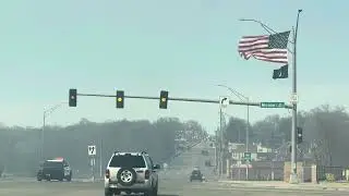 Large fire in Council Bluffs, Iowa smoke in
