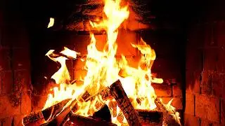 Cozy Fireplace 4K (12 HOURS). Fireplace with Crackling Fire Sounds. Fireplace Ambience