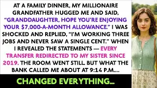 At A Family Dinner, My Millionaire Grandfather Hugged Me And Said, “Granddaughter, Hope You’re Enjoy