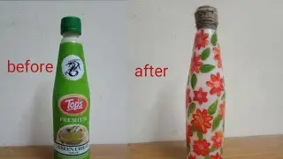 west sauce bottle craft /bottle hand painting /diy craft/ bottle art