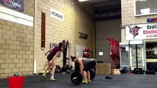 Gemma Sharples and Abigail Bailey - CrossFit Cheltenham - Strength in Depth 2016 Qualifier 01.