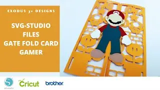 Gamer birthday boy card SVG cut files templates Cricut Maker Cricut Explore Silhouette Cameo laser