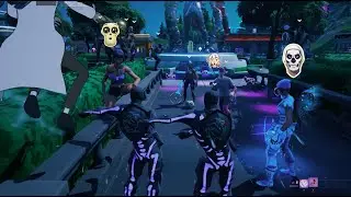 OG Skull Trooper Flexing Rare Emotes In Party Royale