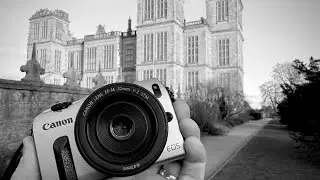 Canon EOS M - Hardwick Hall Gardens - Black & White