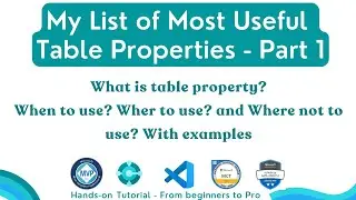 My list of most useful table properties in #businesscentral | part #1