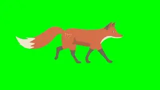 Fox Cartoon green screen video 🌸 #lomdicartoongreenscreenvideo #cartoonfoxvideo