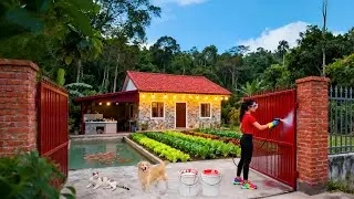TIMELAPSE &ndash;Build a Beautiful Farm Gate with a Durable Iron Door Installation | Tieu Vy Building