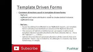 Angular 7 Tutorial -  Basic of Template Driven forms