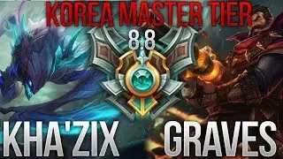 KHA'ZIX vs GRAVES JUNGLE | Legendary 12/1/6 | Korea Master | Patch 8.8