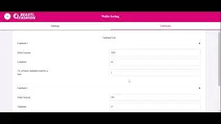 Wallet and Cashback Settings | Admin Panel | Part - 1