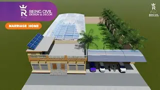Marriage Home Design with Lawn for low budget in  2 Bigha (area 36m x 45m) India