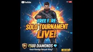 FREE FIRE SOLO TOURNAMENT: Kaun Banega Booyah King? 👑 | ₹[Prize Pool] Giveaway! 💎