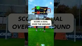 👻 Score a goal over the ground 🌎 #football #soccer #footballshorts #music #reggaeton