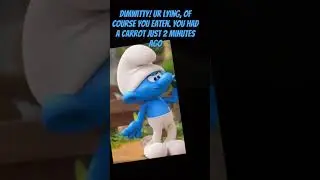 Dimwitty is hungry lol #dimwitty #clumsy #shorts #smurfs #funny