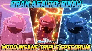 【Blue Archive】Gran Asalto: Binah | Modo Insane - Triple speedrun