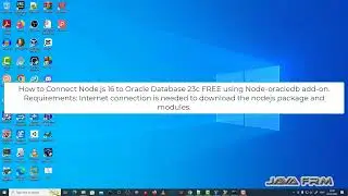 How to connect Node.js 16 LTS to Oracle Database 23c FREE using node-oracledb