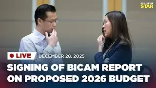 LIVESTREAM: Signing of Bicam report on proposed 2026 budget (December 28, 2025)