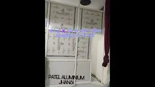 Aluminium Section Partition Pone 2 X Pone 2 with Siliding Door ivory color Full Detail Review
