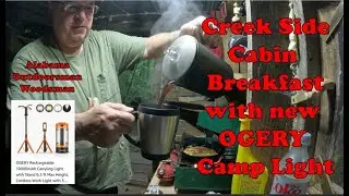 Creek Cabin Breakfast New OGERY Rechargeable Camp Light  #ogery, #campingessentials, #campinglight